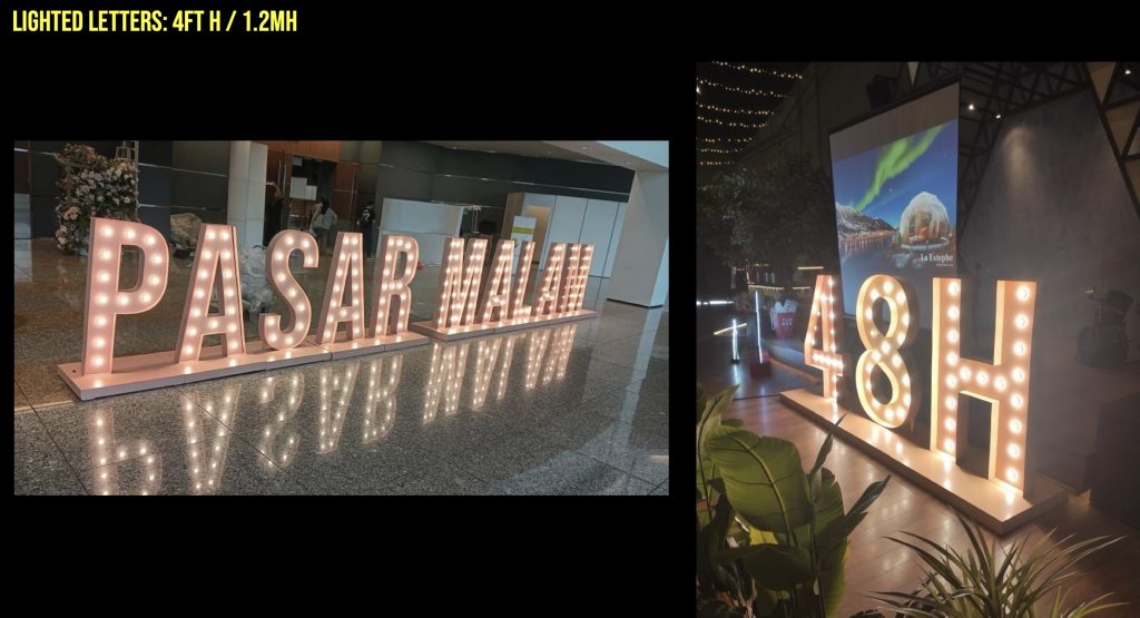 Custom 3D giant letters for Singapore event rental