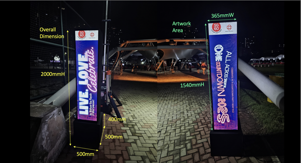 Custom 3D giant letters for Singapore event rental